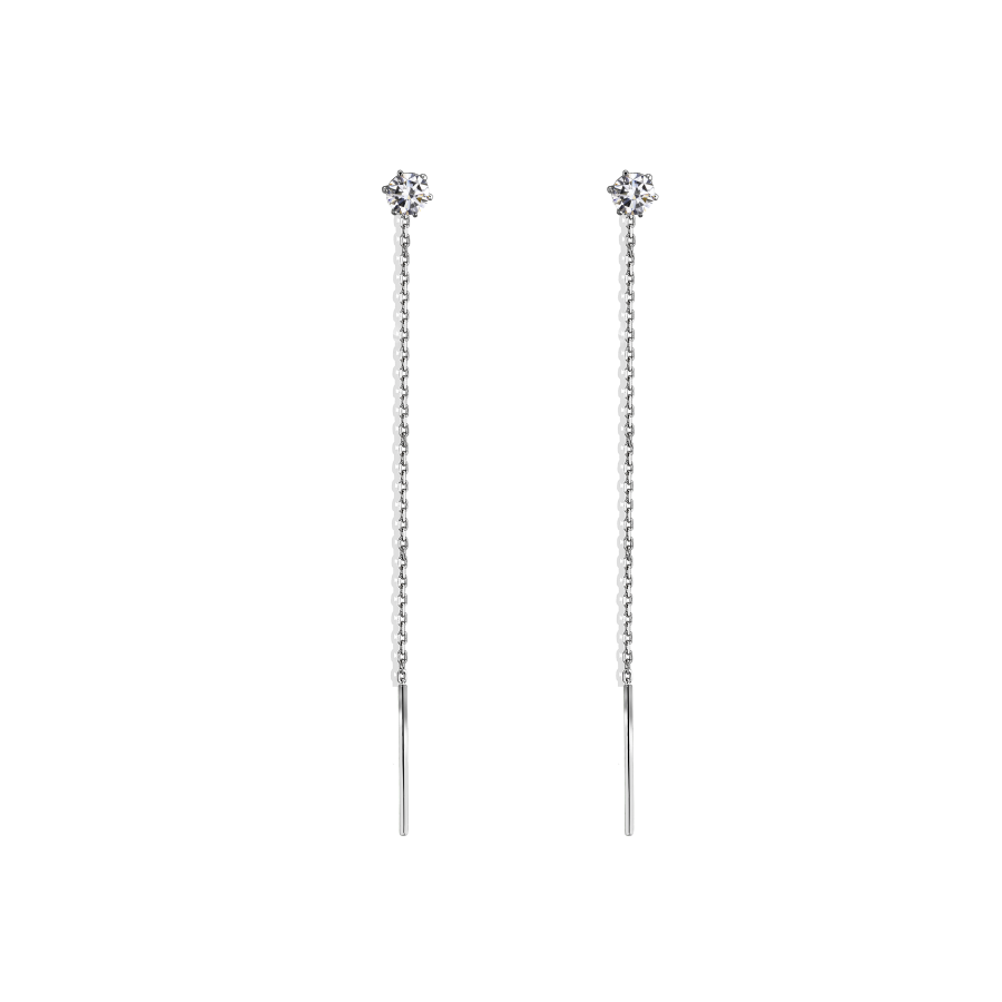 

Серьги Qzsilver (902-01055) Серебро Белый Фианит белый