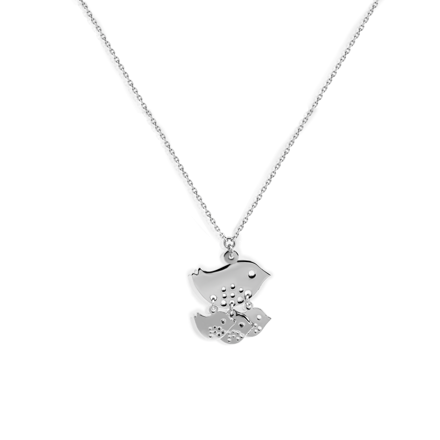 

Колье Qzsilver (908-00881) Серебро Белый 45 размер