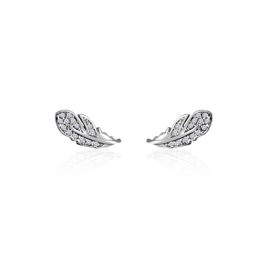 

Серьги Qzsilver (902-01186) Серебро Белый Фианит белый