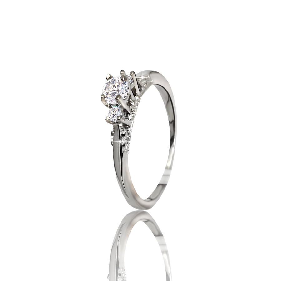 

Кольцо Qzsilver (901-00211) Серебро Белый Фианит белый 17.5 размер