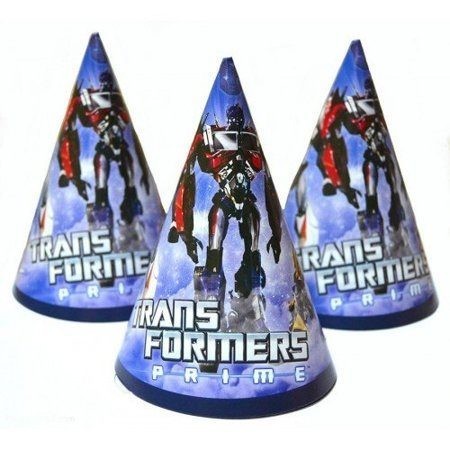 

Колпачки бумажные праздничные детские Трансформеры 10 шт