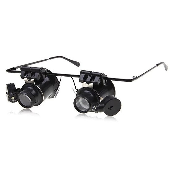 Очки бинокуляры с линзой 20х с LED подсветкой, увеличительные очки для .