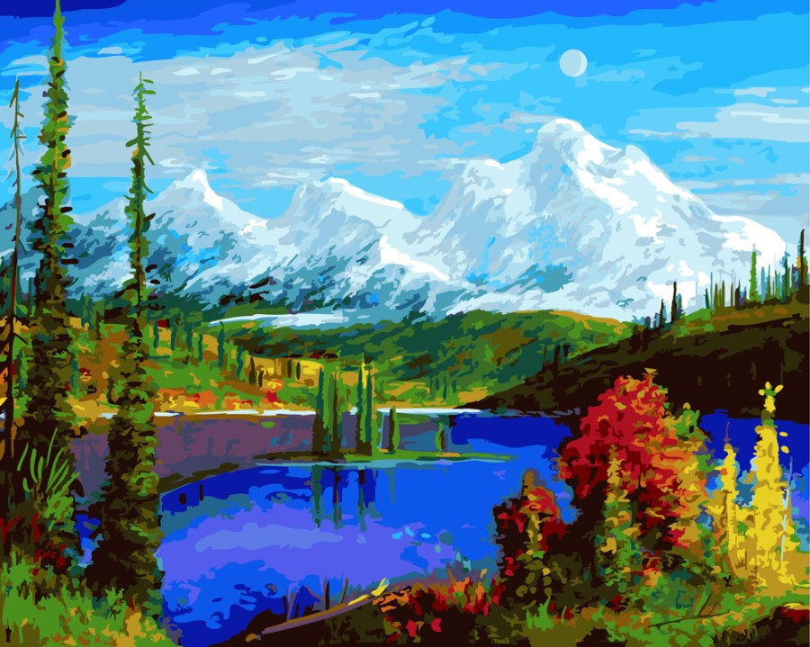 

Картина по номерам Rainbow Art GX26145 40*50 см Горный пейзаж