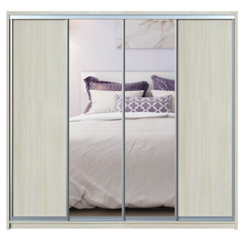 

Шкаф-купе Zevs Четырехдверный ДСП+Зеркало 220х60х240 дуб молочный