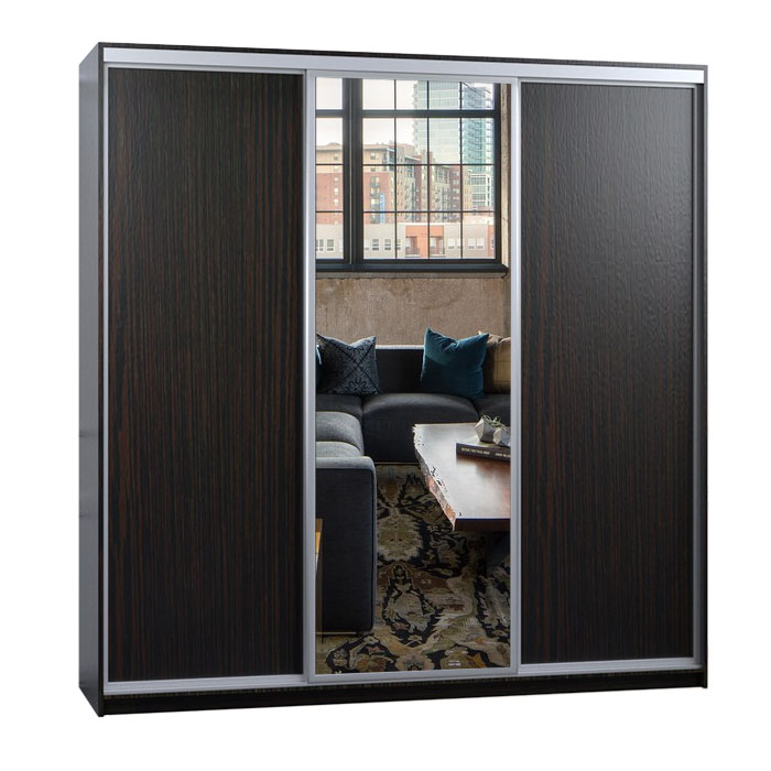 

Шкаф-купе Zevs Трехдверный ДСП+Зеркало ШК-5 200х60х240 венге