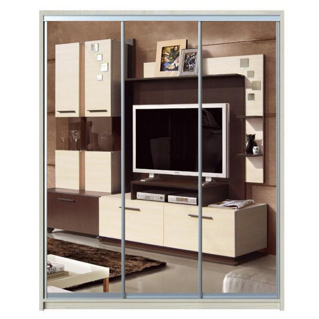 

Шкаф-купе Zevs Трехдверный Зеркало ШК-5 210х45х240 дуб молочный