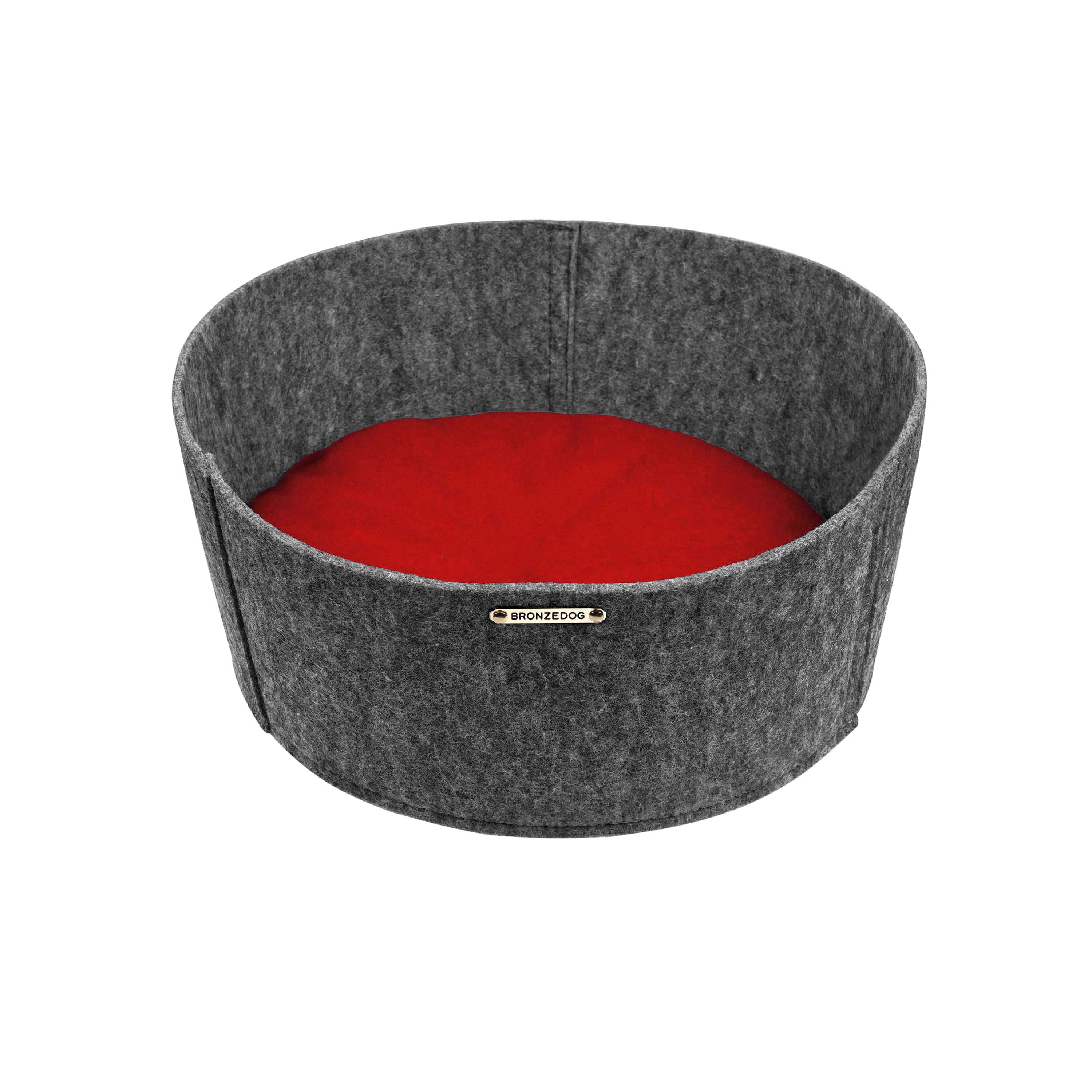 

Лежанка для Собак и Котов BronzeDog Серо-Красная 50 х 50 х 18 (28224)