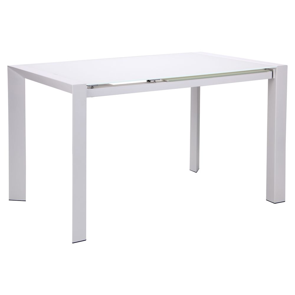 

Стол обеденный AMF раскладной Санторини 1220(1820)*800*760 База белый/Стекло белый