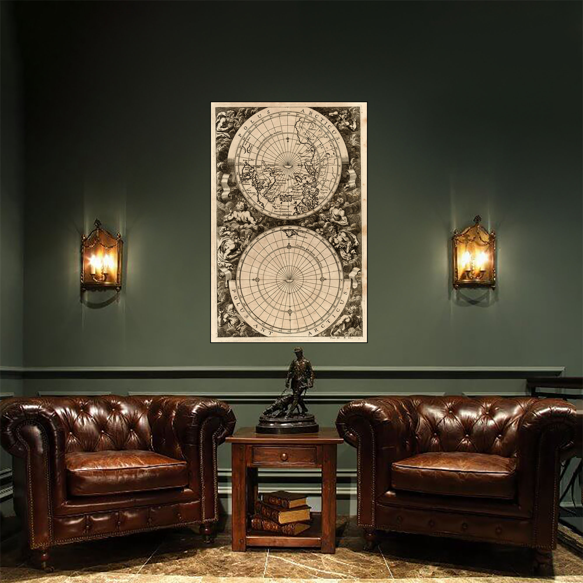 

Древняя карта полюсов 70x105см Artel