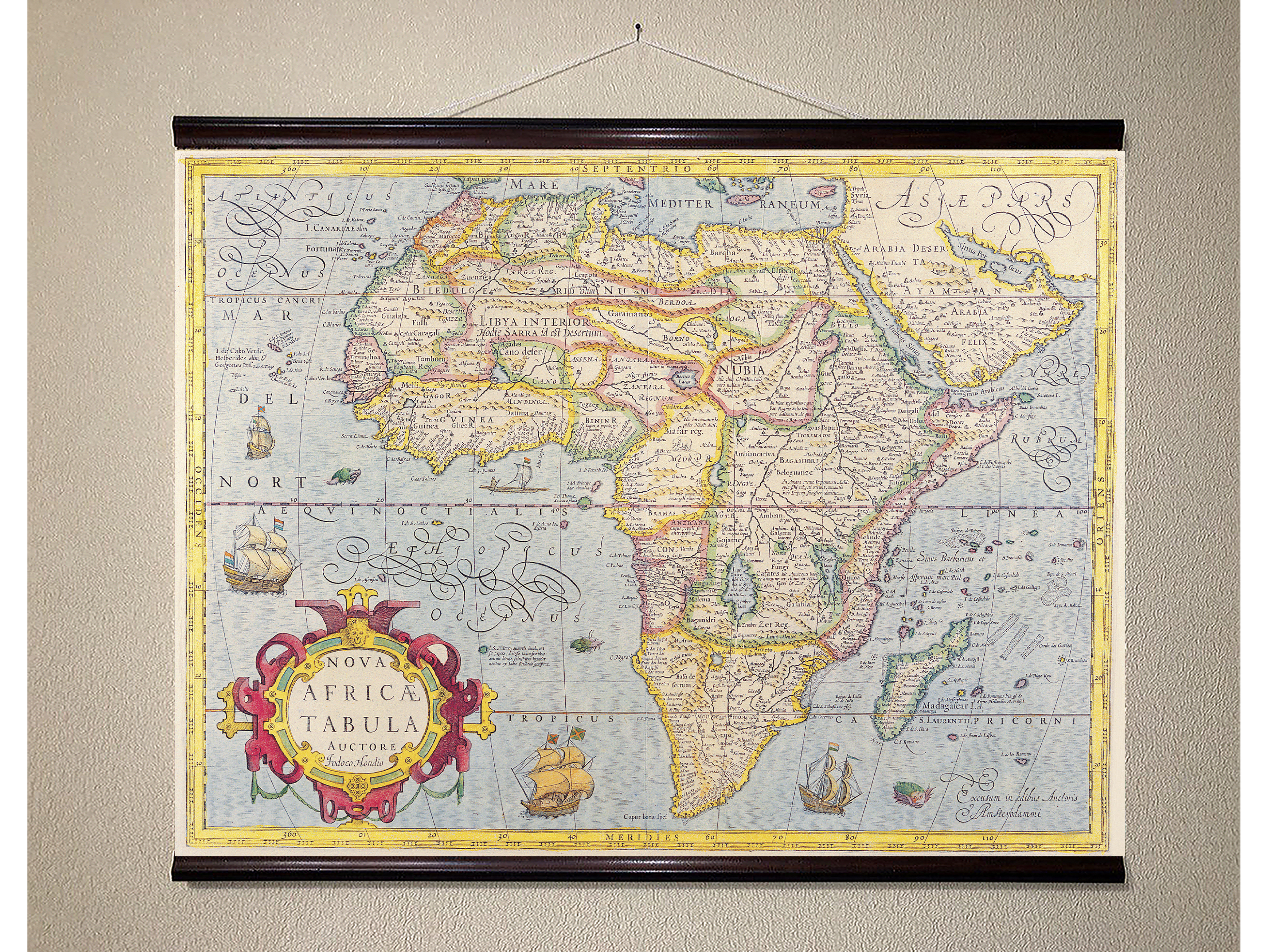 

Винтажная карта Африки Фодоко Фондио 90x120см Artel(Old Map_250809_01)