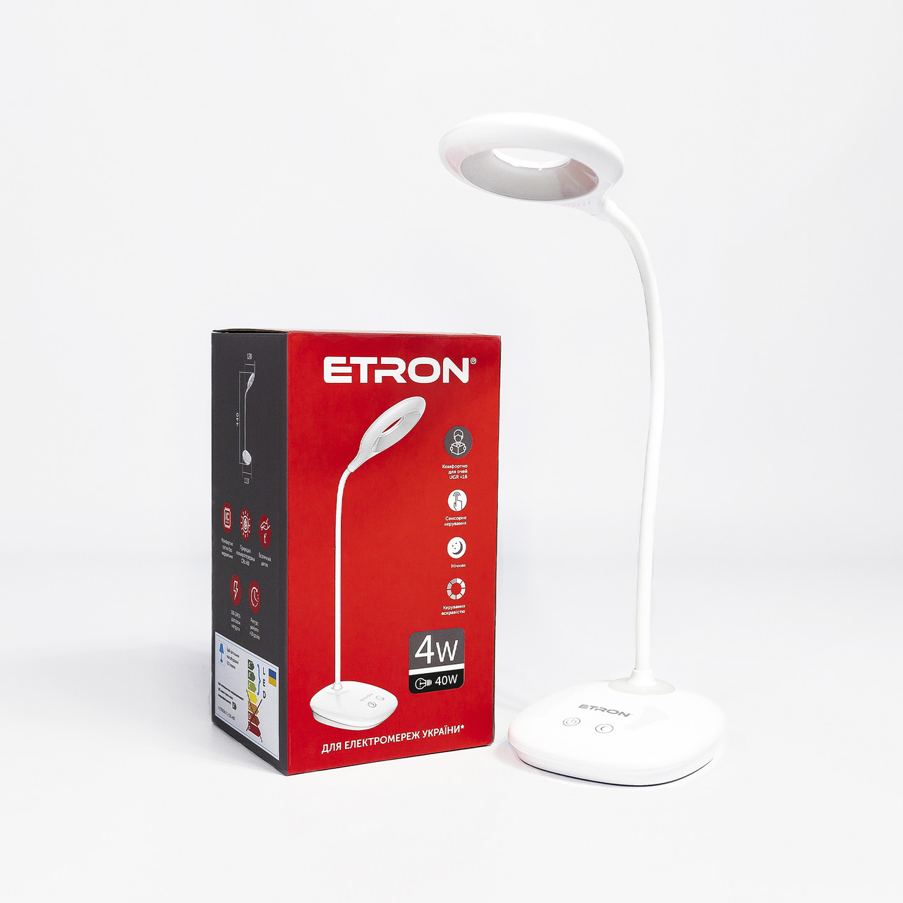 

Лампа светодиодная настольная ETRON Desk Lamp circle 4W 4200K White