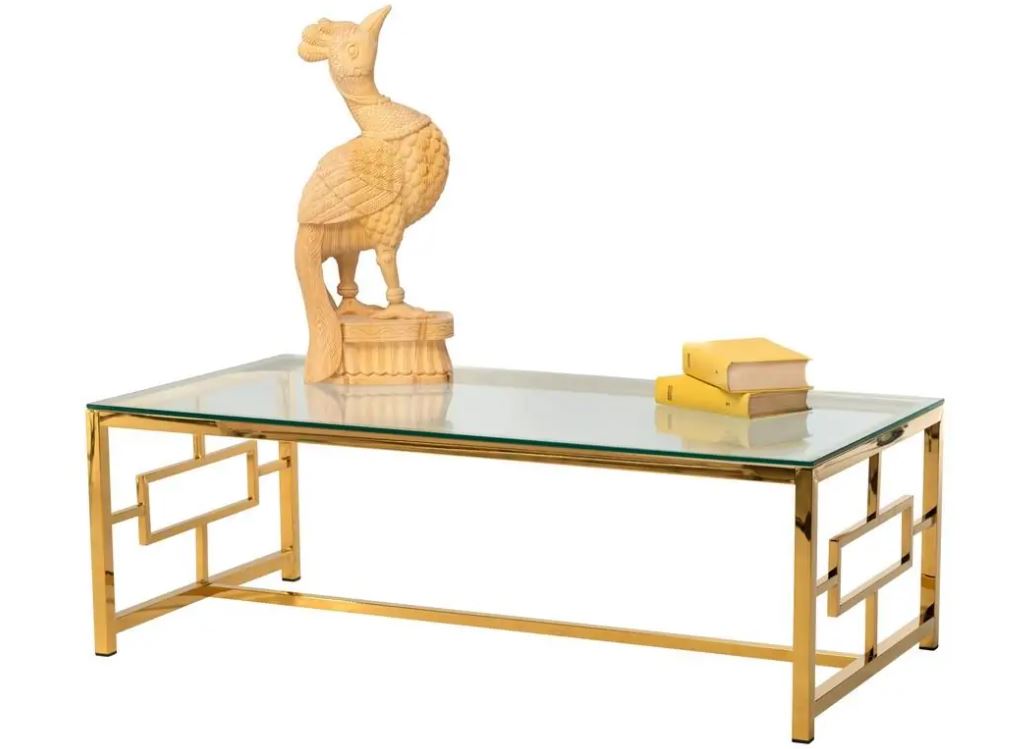 

Журнальный стол Vetro Mebel CL-1 Прозрачный Золото