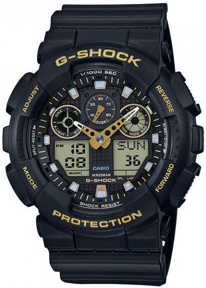 

Часы мужские электронные оригинальные японские Casio G-Shock GA-100GBX-1A9ER с полимерным ремешком