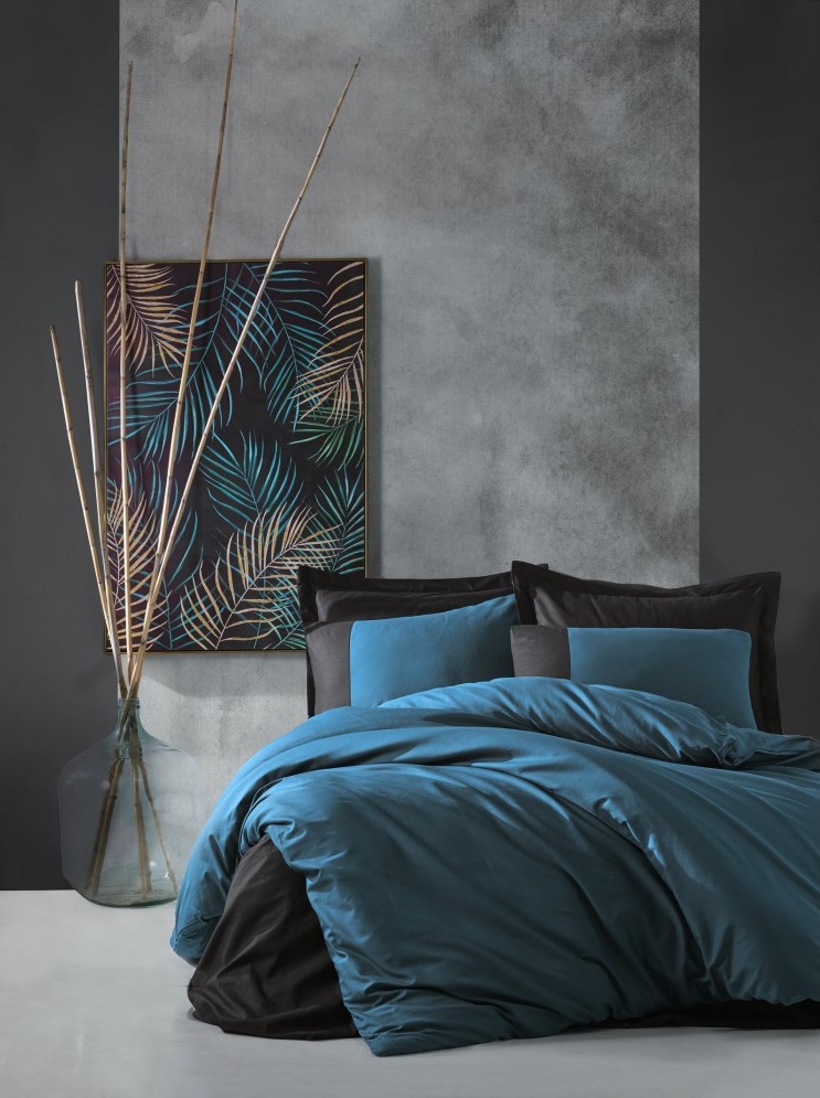 

Комплект постельного белья Cotton Box Plain Petrol Siyah 200x220