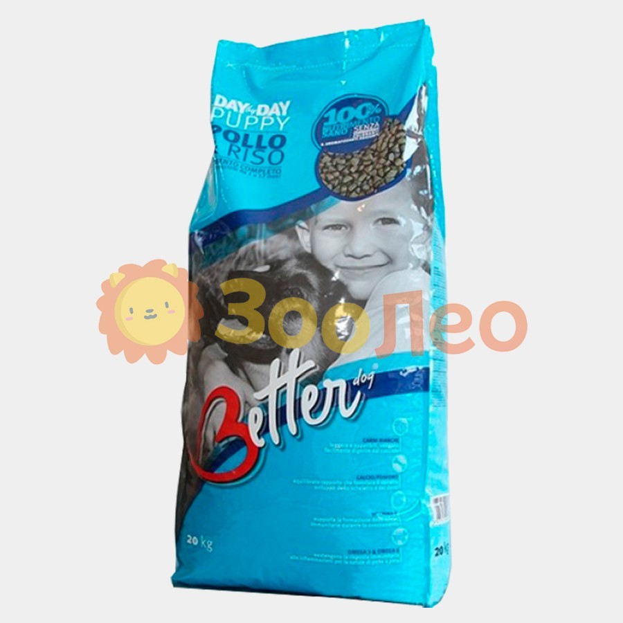 

Сухой корм Better для щенков с курицей и рисом 20 кг
