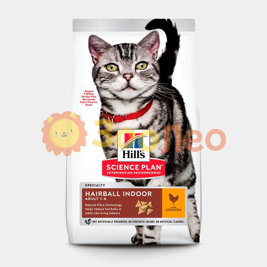 

HILL'S SCIENCE PLAN Adult Hairball & Indoor сухой корм для котов с Курицей - 1.5 кг
