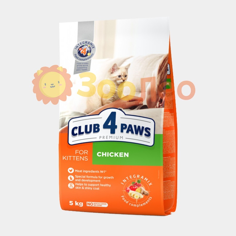 

Сухой корм Club 4 Paws для котят с курицей 5 кг