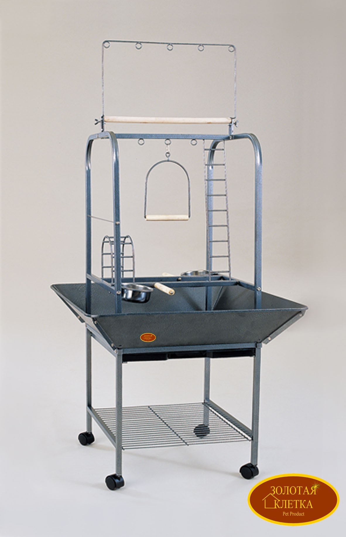 

Присада С28 для средних и крупных птиц 45х42х140 см, 67х64х140 см с крыльями эмаль Стальной булат