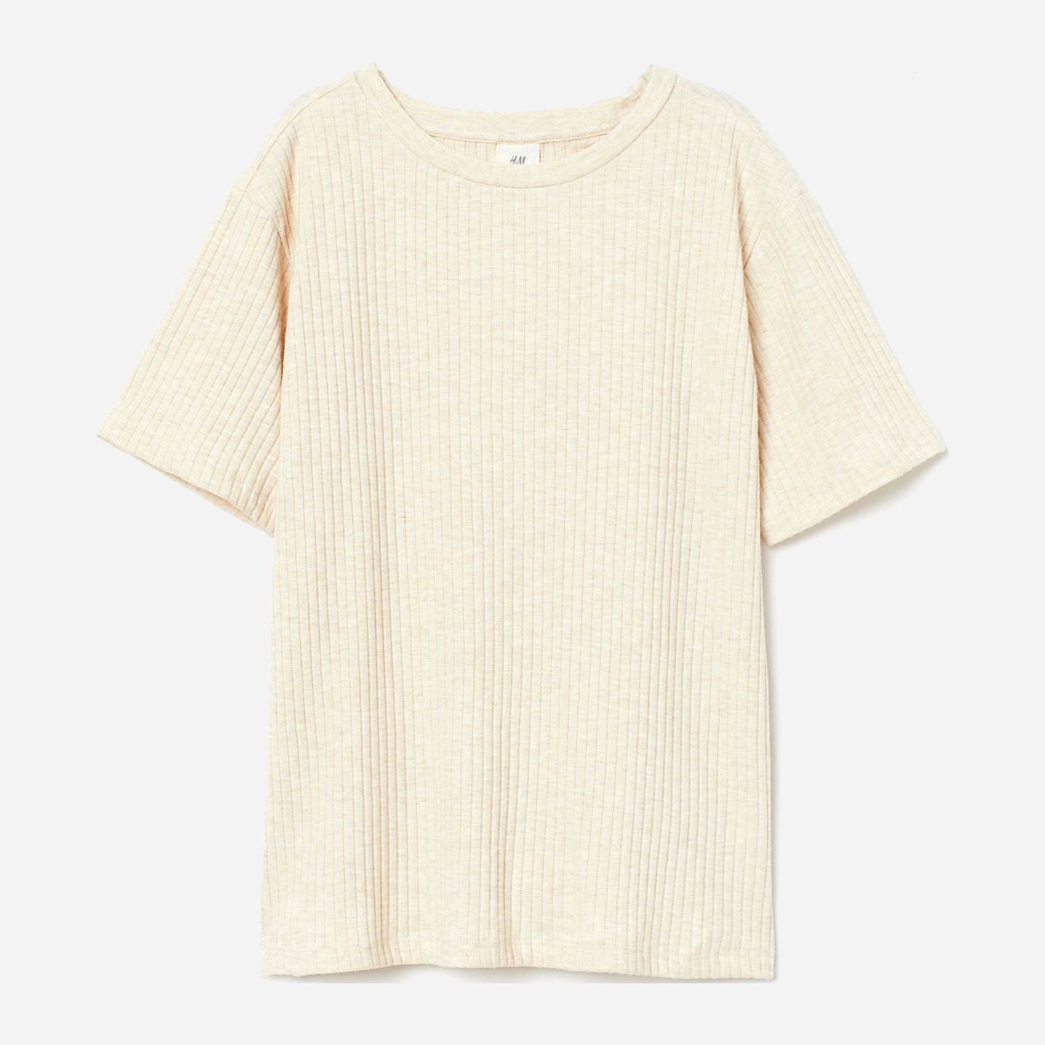 

Футболка H&M 2803-7626000 XL Светло-бежевая