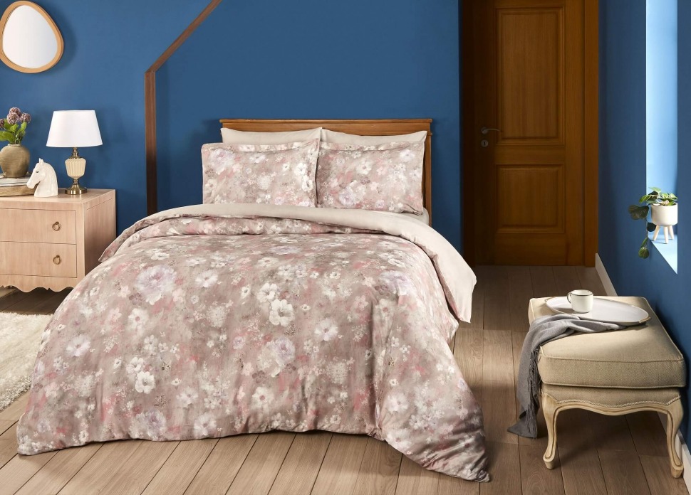 

Комплект постельного белья сатин Digital TAC Penon pembe евро