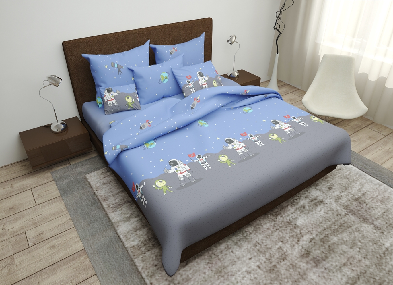 

Комплект постельного белья MirSon Бязь 17-0168 Astor 2х143х210 см
