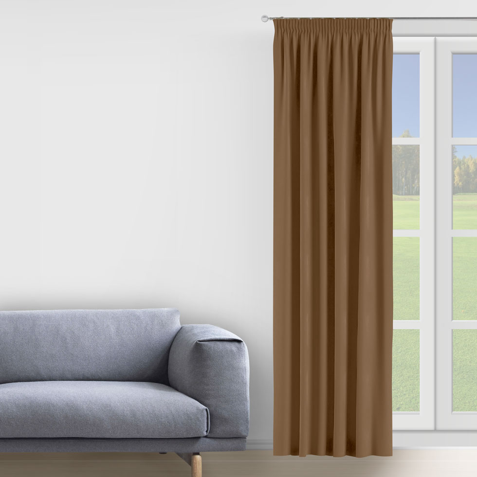 

Штора Decorator 200х275 коричневый микровелюр на тесьме D042