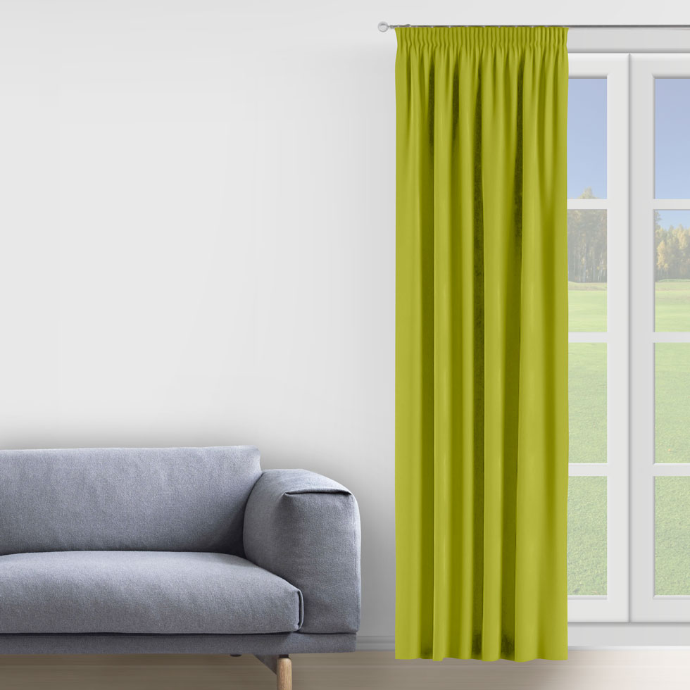 

Штора Decorator 200х275 оливковый микровелюр на тесьме D031