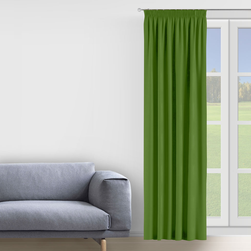 

Штора Decorator 200х275 светло-зеленый микровелюр на тесьме D033