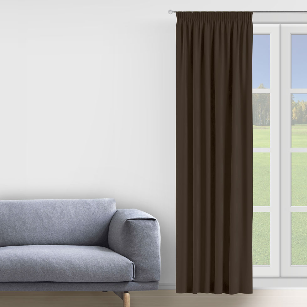 

Штора Decorator 200х275 шоколадный микровелюр на тесьме D071