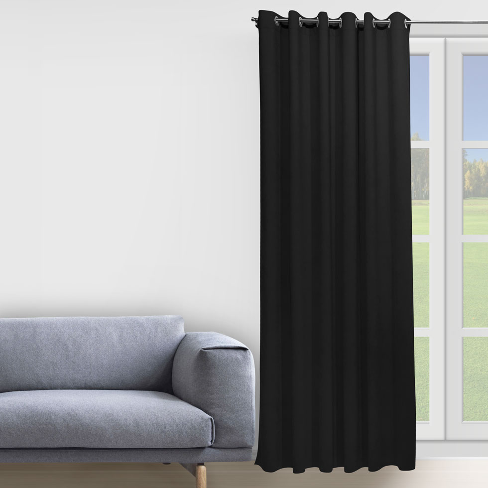 

Штора Decorator 200х258 черный микровелюр на люверсах D015