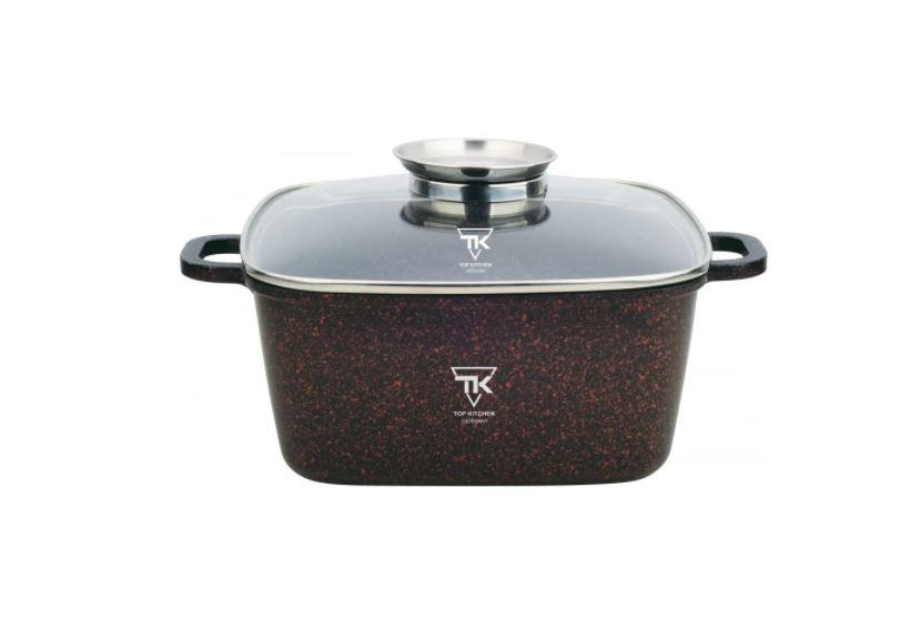 

Кастрюля-казан квадратная с мраморным покрытием Top Kitchen TК00055 4,5 л Burgundy