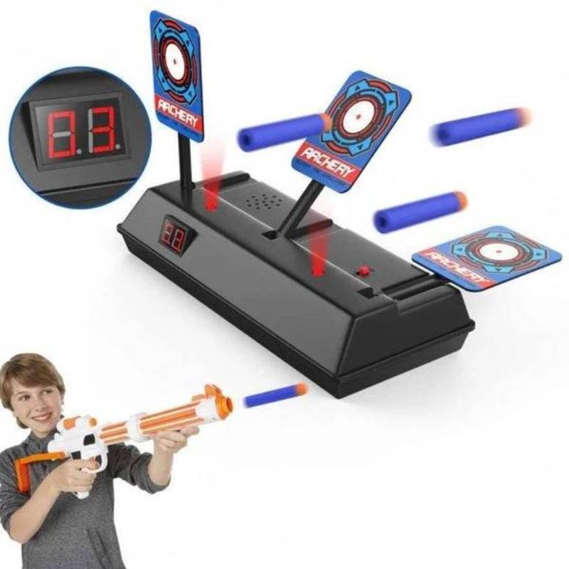

Электронная мишень Shoot A Target, игрушка - тир для пристрелки с электроприводом, для детского оружия, со светом и звуком