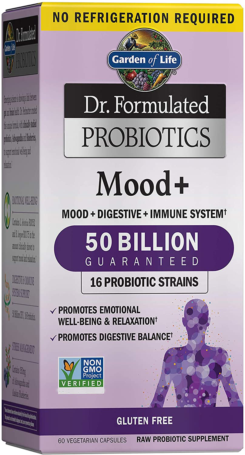 

Garden of Life Dr. Formulated Probiotics Mood+ 50 Billion 60 капсул (4384303864)