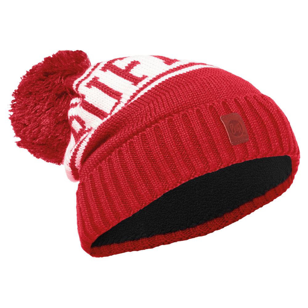 

Шапка Buff Junior Knitted & Polar Hat Shiko Red/Black подростковая