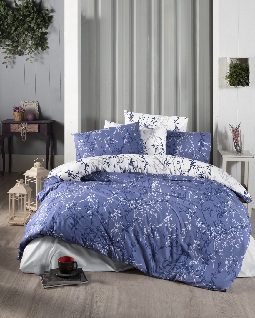 

Постільна білизна First Choice Ranforce 200 х 220 см Zena Nаvy Blue