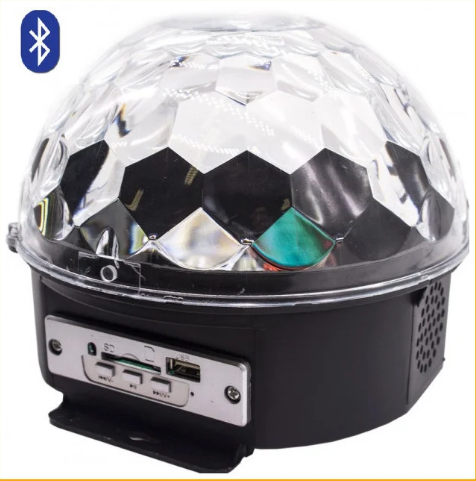 

Универсальная Bluetooth колонка Mp3 ball со светомузыкой и пультом Черный
