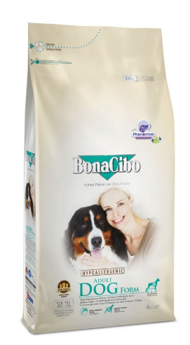 

Сухой корм для взрослых собак с лишним весом и для стареющих собак BonaCibo Adult Dog Form 4 кг с мясом курицы, анчоусами и рисом