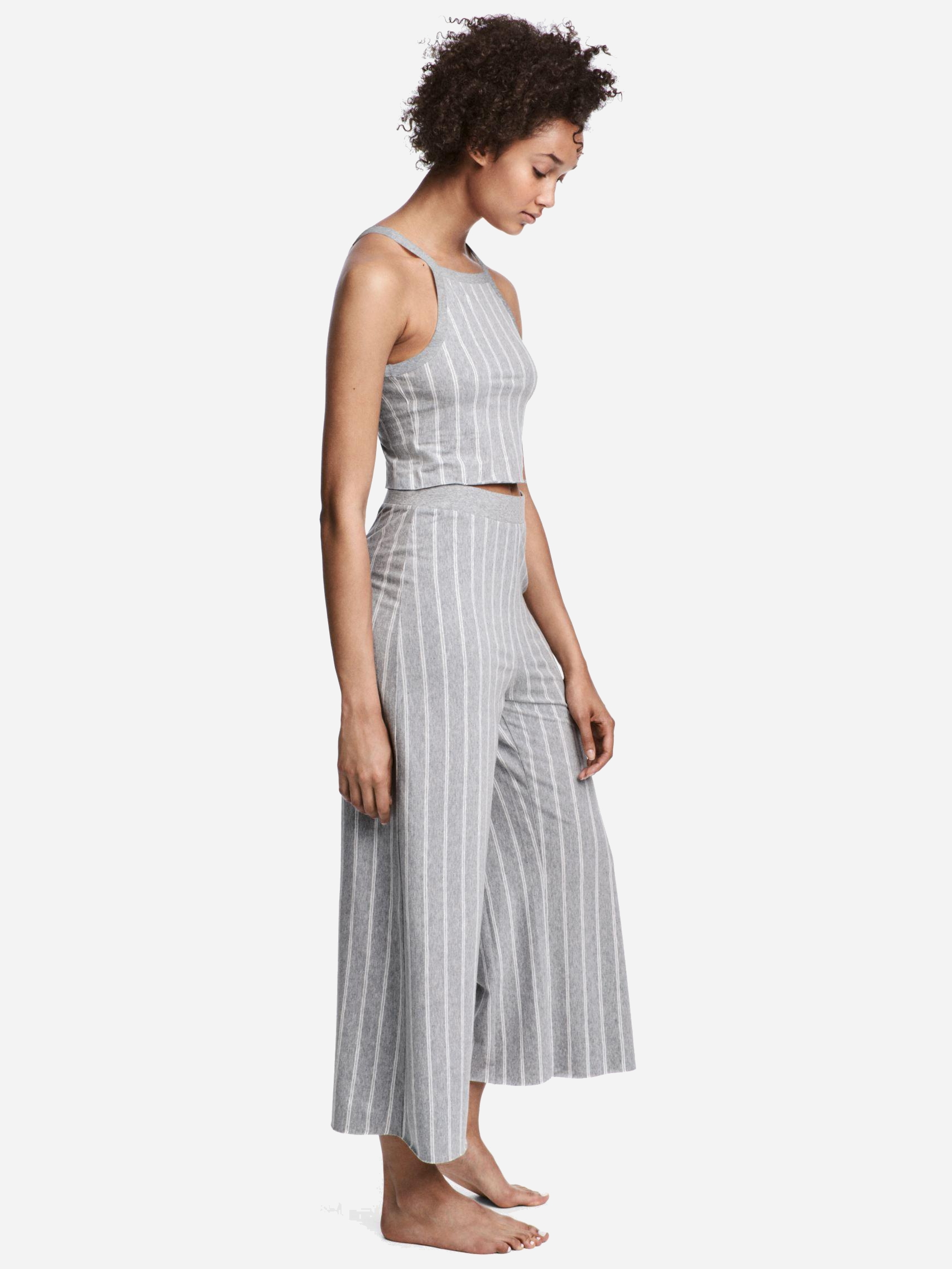 

Штаны H&M XAZ105229DTCU XL Серые в белую полоску