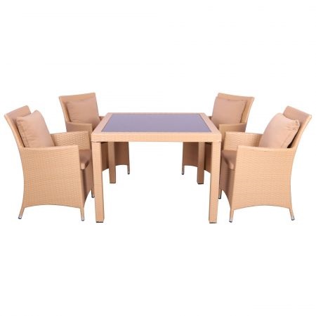 

Комплект мебели Samana-4 из ротанга Elit (SC-8849-S2) Sand AM3041 ткань A14203 AMF