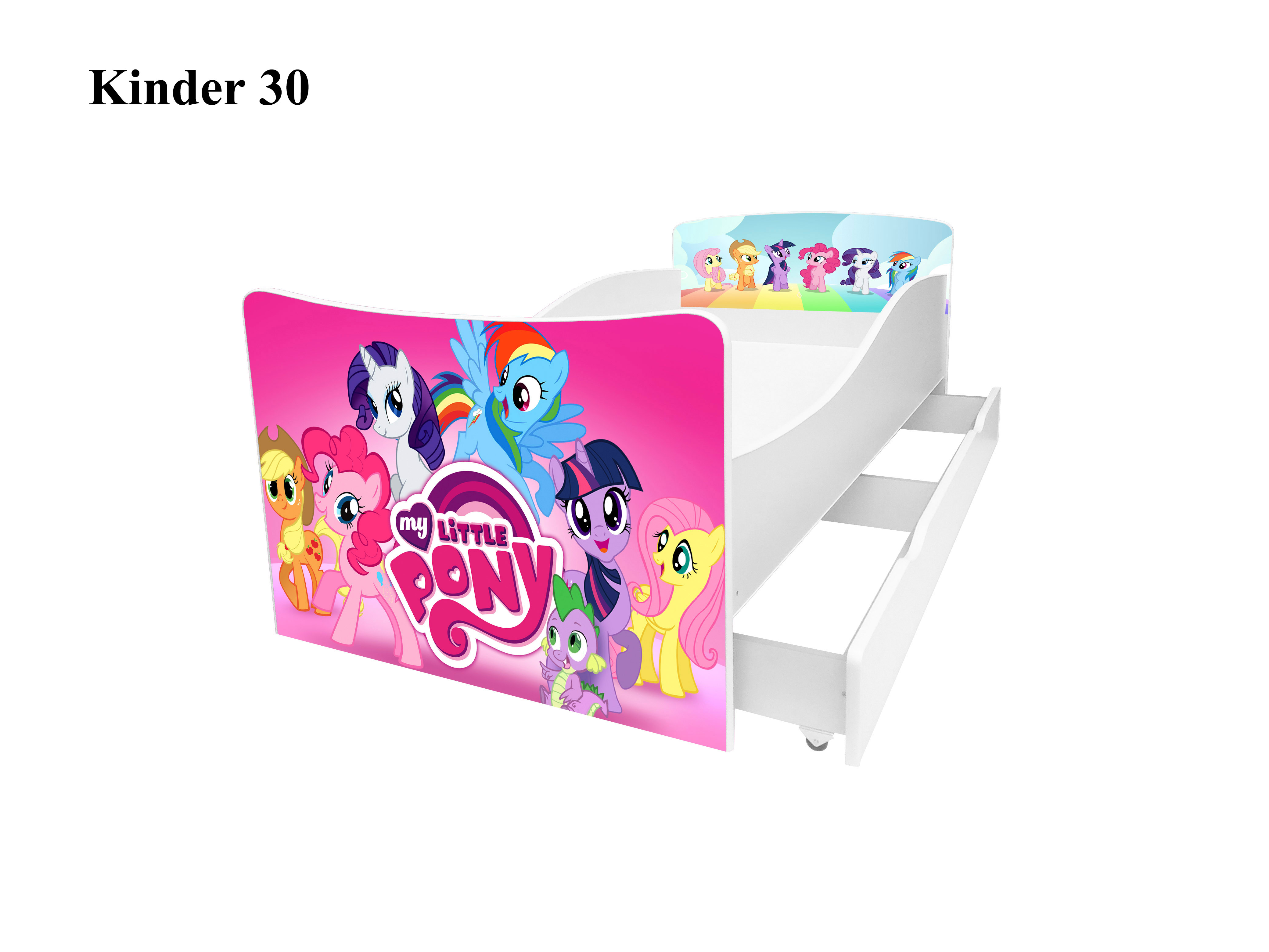 

Кровать детская с ящиком Viorina-Deko Kinder-30 mylittlepony 80х160