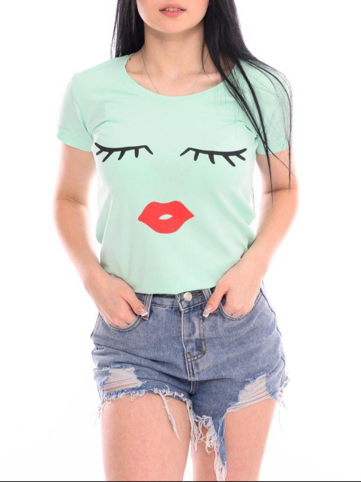

футболка женская N Angels Eyes ментоловая One size 3261
