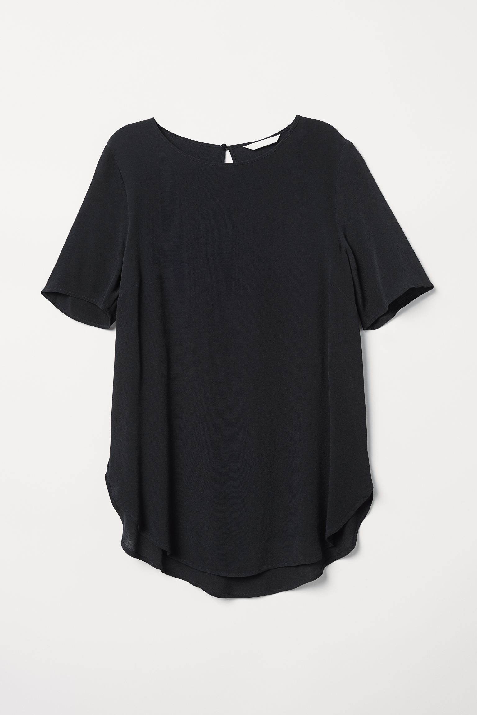 

Блуза с к/р H&M 34 Черный 6845888RP7_черный