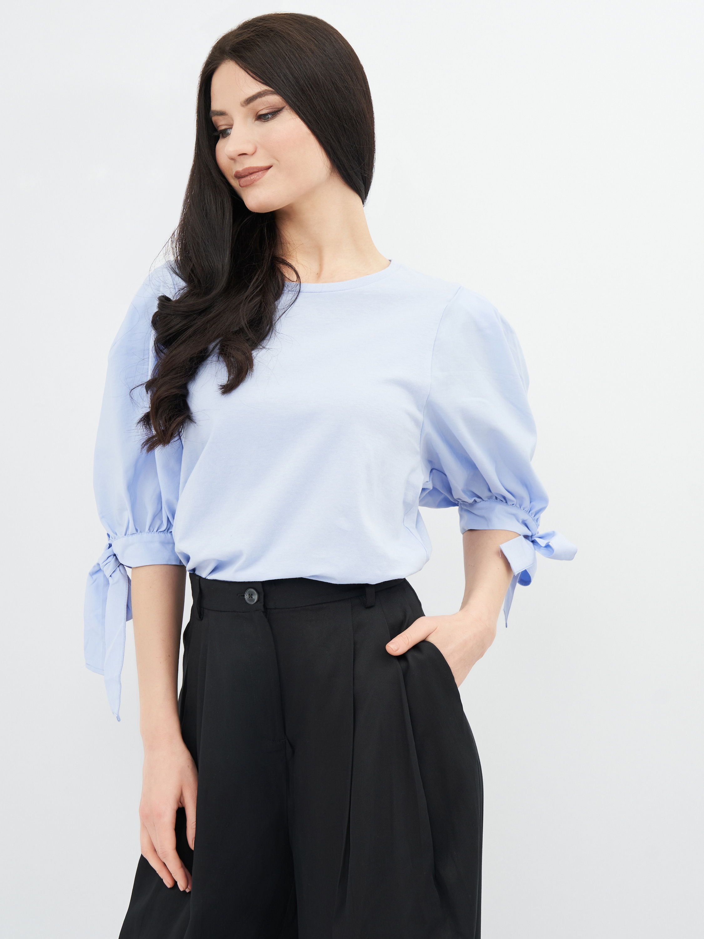 

Блуза H&M S Голубой 5717086RP1_голубой