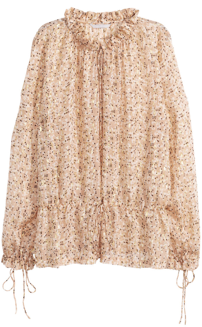 

Блуза шелковая H&M 42 Золотистый 3460232RP12_золотистый