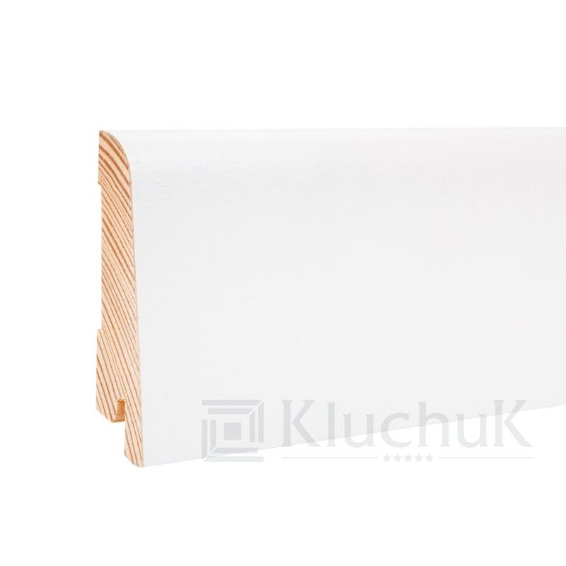 

Плинтус Деревянный Kluchuk White plinth 60х19