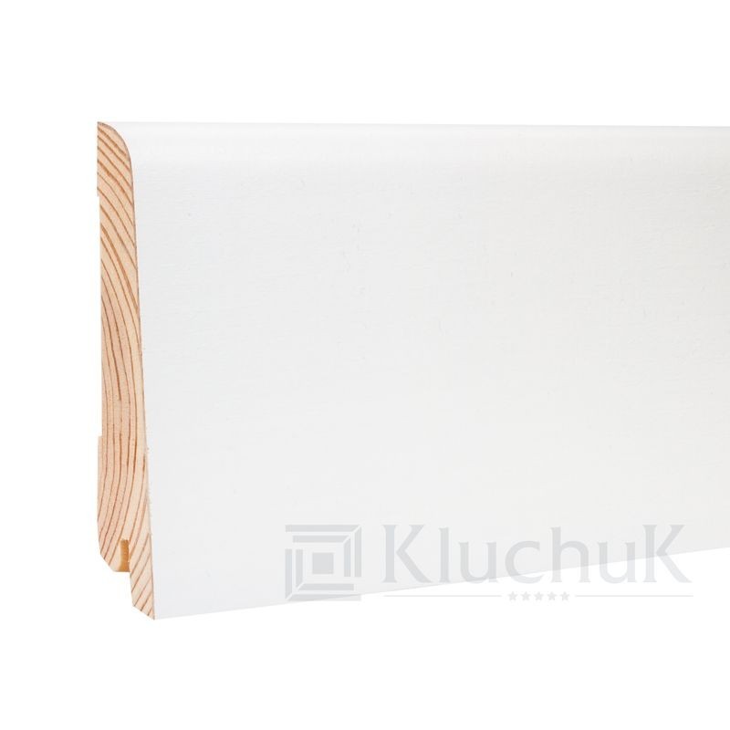 

Плинтус Деревянный Kluchuk White plinth 80х19 Евро