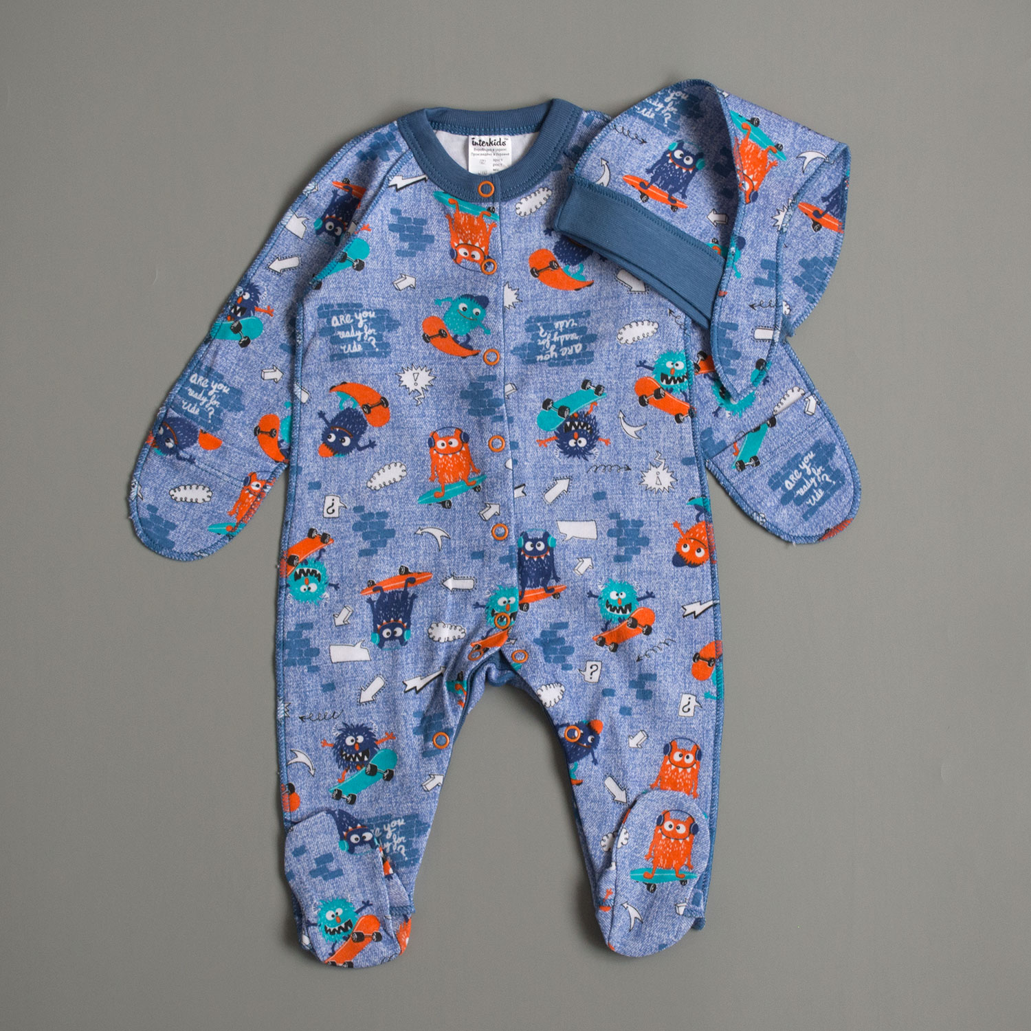 

Человечек Монстрики Interkids 0-3 месяцев 62 см Синий 2282