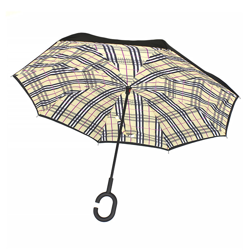 

Зонт наоборот Up-Brella Клетка с рисунком непромокаемый