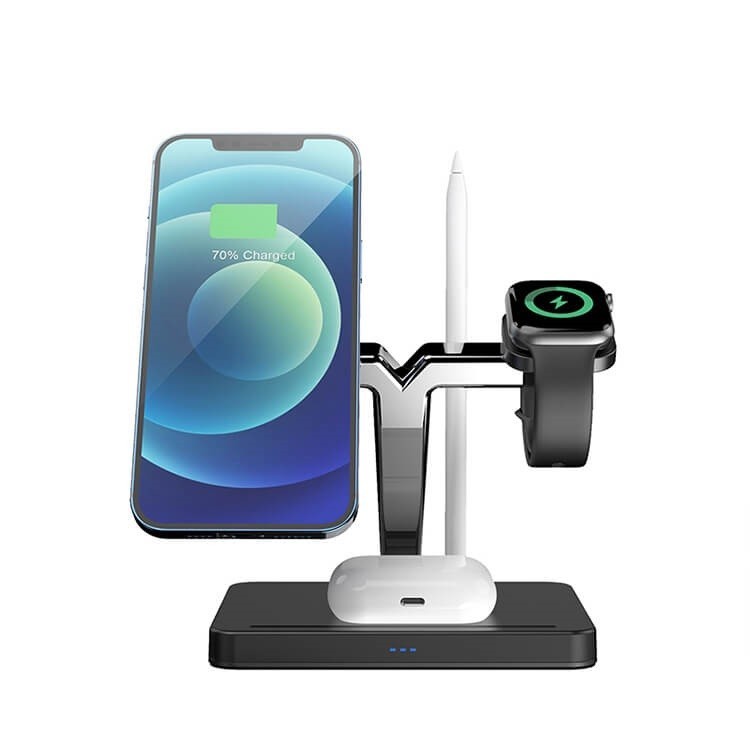 

Зарядное устройство JYD 4в1 LED Magnetic wireless charger 15W Max для iPhone/Samsung/Apple Watch/AirPods