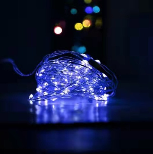 

Гирлянда диод 500Led на проволке силикон 50м 8 Режимов IP44 для домашнего или уличного освещения Ledlight RD-213 Синий (MEL-339)